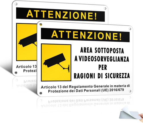 Cartello videosorveglianza - di,