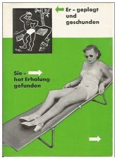 Vecchio pieghevole pubblicitario brandina - KURZ - LIEGEBETT - FUNF VORTEILE
