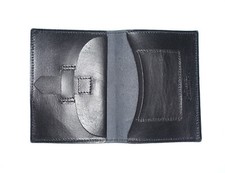 ESERCITO TEDESCO WWII WW2 REPRO PELLE NERA DOCUMENTI SOLDBUCH PORTAFOGLIO CUSTODIA