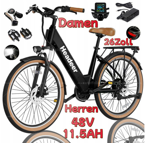 Bicicletta elettrica donna - donna, 26
