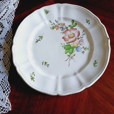 Antico piatto Soc. Cer. Richard Vecchio Lodi fiori dipinto a mano 21,5 cm