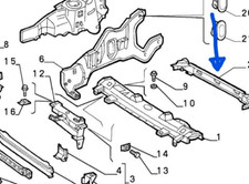 LAMIERATO RINFORZO FRONTALE ALFA 145 1.7 16V  DA 1994 A 1996 ORIGINALE 60583766
