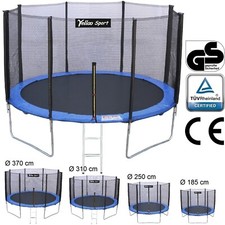 YellooSport Trampolino Tappeto Elastico Salta Bambini Ø185 250 310 370 cm BLU