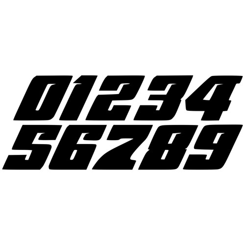 Adesivo vinile numeri - , corsa