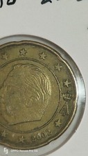 Belgio 20 Centesimi 2002  Difetto Di CONIO Eccesso Di Metallo (Foto) Rara 