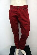 Jeckerson Jeans Uomo Pantalone Taglia 46 Rosso Pant Pants Regular In Cotone Logo