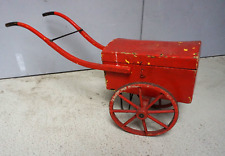 Antico giocattolo carriola carro posta tedesca Reichspost legno 1900 circa (F025-160)