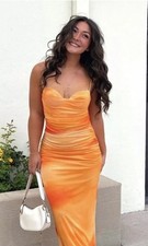 Abito Zara arancione stampato