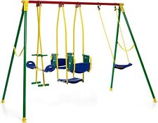 Altalena da Giardino per Bambini kiko 5 Posti Struttura in Acciaio