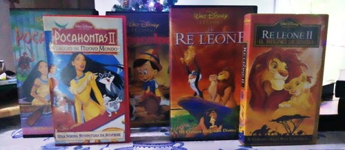 Videocassette vhs cartoni - vhs,