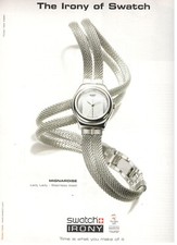 SWATCH IRONY OROLOGIO  1 pagina Pubblicità 2000 MIGNARDISE LADY STAINLESS STEEL