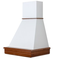 XS Cappa cucina rustica legno 60 SENZA MOTORE noce cono bianco CL60-NCBSM STOCK