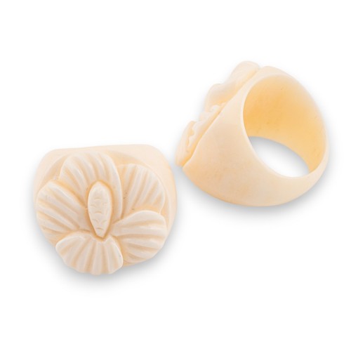 Hand carved natural - natural, bone
