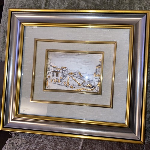 Foglia argento lamina arte