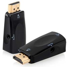 Mini Adattatore Convertitore HD da HDMI Maschio a VGA Audio Jack Segnale HDTV