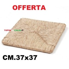 SEDILE SEDUTA PER SEDIE CUCINA SEDIA IN PAGLIA SEGALE 37x37 ARTIGIANALE 62022