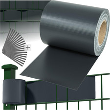 ® Rotolo Recinzione PVC 19 Cm, Clip Montaggio, Resistente UV, Facile Installazio