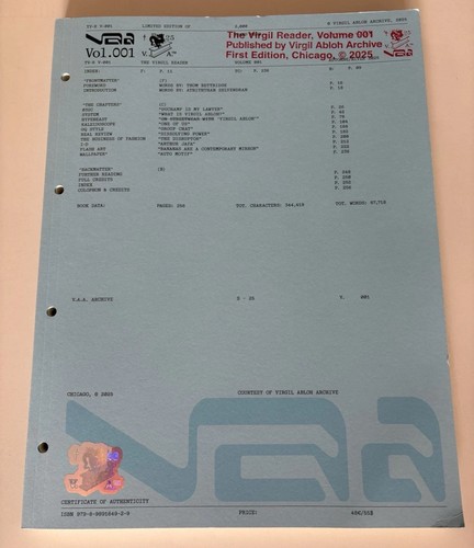 Virgil abloh archive reader - virgil,