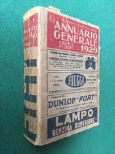 FIAT - ANNUARIO GENERALE 1929 TCI Touring Club Italiano GUIDA MANUALE