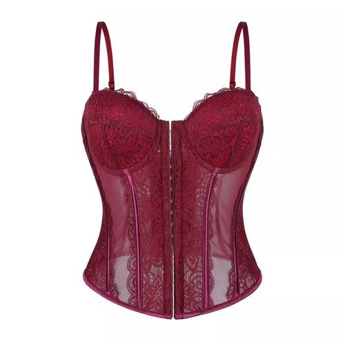 Corsetto rosso scuro sexy con - scuro,