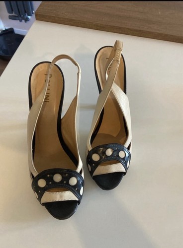 Pollini slingback bicolore