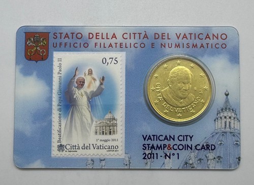 Coin card con francobollo - coin,