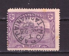 FRANCOBOLLI Colonie Inglesi Tasmania 1900 2 p. Timbro Hobart YV61 °