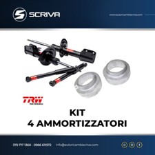KIT 4 AMMORTIZZATORI ANT + POST TRW + RIALZO ANT 3CM FIAT PANDA 4x4 1986/2003
