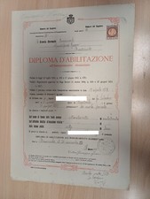 DIPLOMA INSEGNAMENTO SCUOLA ELEMENTARE - SAN LEUCIO BENEVENTO 1921