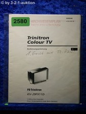 Sony Manuale D'uso KV 29FX11D