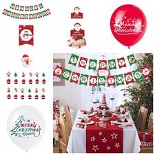 Striscione natalizio pellicola alluminio fai da te Natale da appendere palloncino festival decorazioni