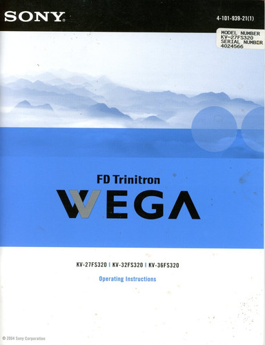 Sony trinitron wega - sony, fd