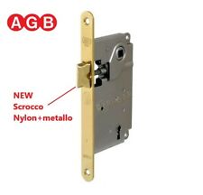 SERRATURA AGB PATENT CENTRO B010105003 mm.50 OTTONATA INFILARE PORTA FR.mm.18