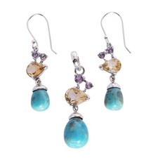 Orecchini pendenti con pietre