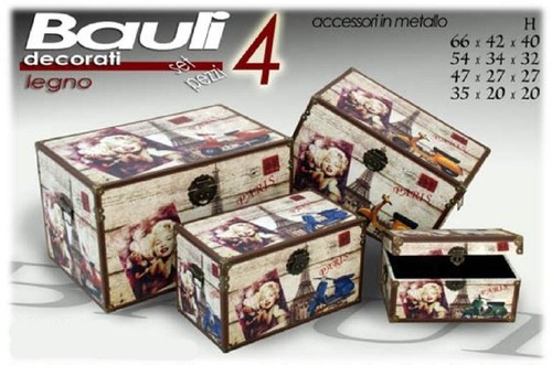 Set bauli mdf ecopelle - set, 4