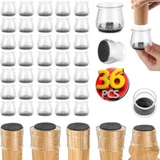 36 Pezzi Protezione Gambe Sedia per Pavimenti in Legno Duro e Vinile Adatto a Tutte le Forme