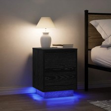 Comodini con Luci LED 2 pz