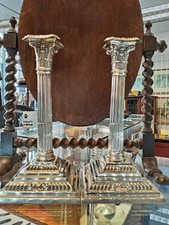 Antico candelabro Art Nouveu in argento fuso marcato Sheffield 1901 JD & SONS
