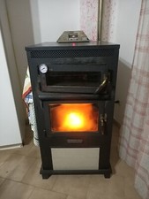 stufa forno a nocciolino 60x80 rivestito in ceramica e forno in pietra lavica
