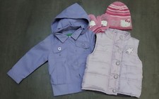 Giacca e smanicato bimba mezza stagione tg. 18/24 mesi più berretta e guanti HK
