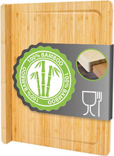 Tagliere in Legno Con Bordo - 44X34X2 Tagliere Bamboo Grande - Piano Lavoro Cuci