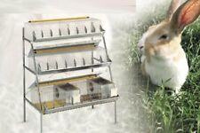 GABBIA COMBINATA PER 2 FATTRICI E 16 CONIGLI, COMPLETA DI NIDI ED ACCESSORI