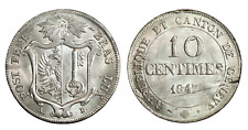 P224, Svizzera, Cantone di Ginevra, 10 Centimes 1847 AB, Billon, UNC!