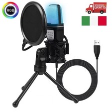 Microfono USB Gioco Gaming RGB