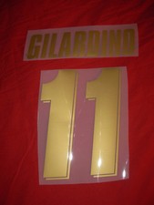 KIT GILARDINO 11 ORO X MAGLIA CALCIO FIORENTINA LOTTO NUOVO  