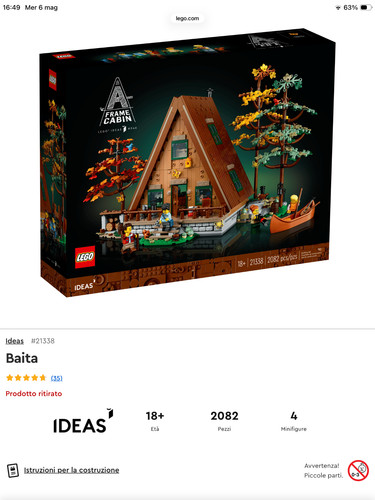 Lego ideas 21338 frame - a-frame, cabin
