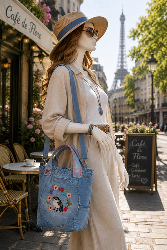 Borsa secchiello jeans