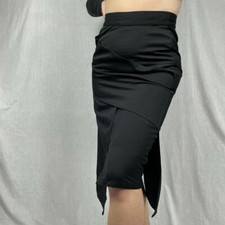 Gianni Versace gonna a tubino midi nera vita alta lana anni 90 rara vestibilità 8/10