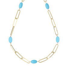 Collana Turchese in Oro Giallo
