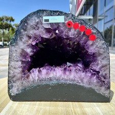 Grappolo Cristallo Quarzo Geode Ametista Naturale 17,6LB Cattedrale Energia Guarigione